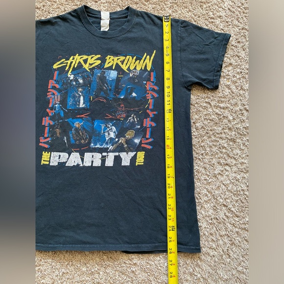 Chris Brown The Party Tour T Shirt Black Cotton Concert Tee Men’s Size MEDIUM - Picture 3 of 8